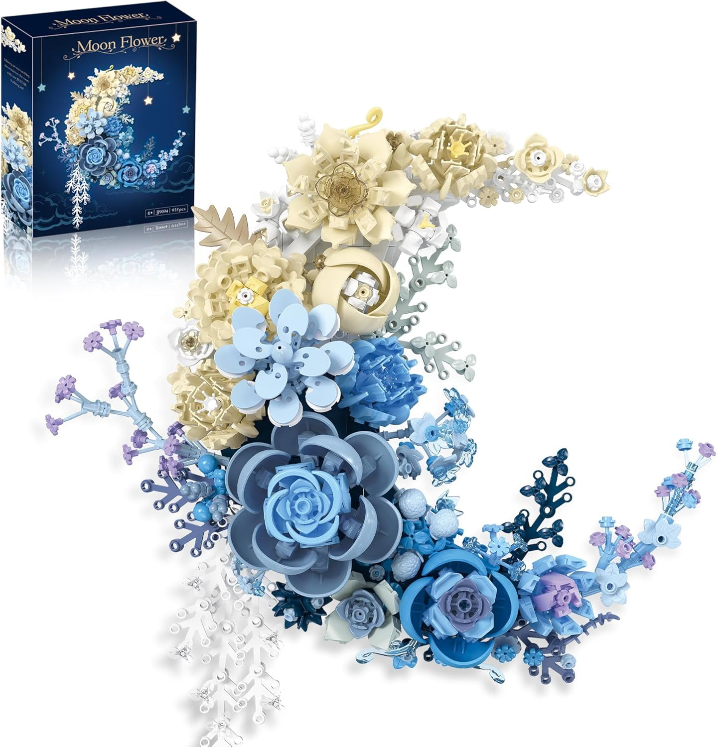 Blue Moon Flower Building Set, Botanical Collection Crescent-Shaped ...