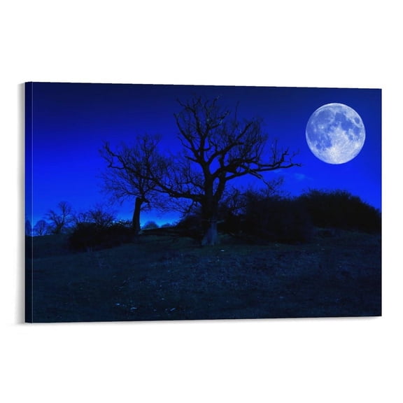 Blue Moon Poster Print Canvas Art Poster And Wall Art Picture Print Modern Family Bedroom Decor Posters