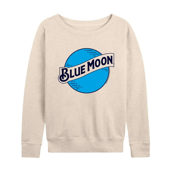 Blue Moon - Round Logo - Belgian Beer Adult Beverage - Women's French Terry Long Sleeve Shirt