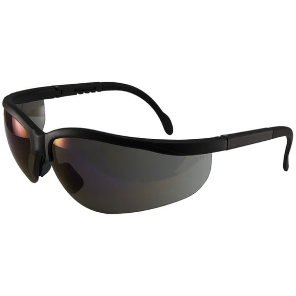 Blue Moon Safety Glasses Black Frame Blue Mirror Lenses