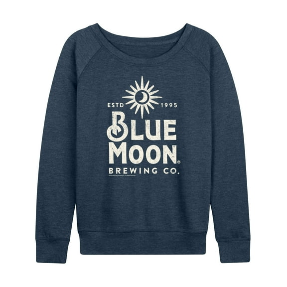 Blue Moon - Stacked - Belgian Beer Adult Beverage - Women's French Terry Long Sleeve Shirt