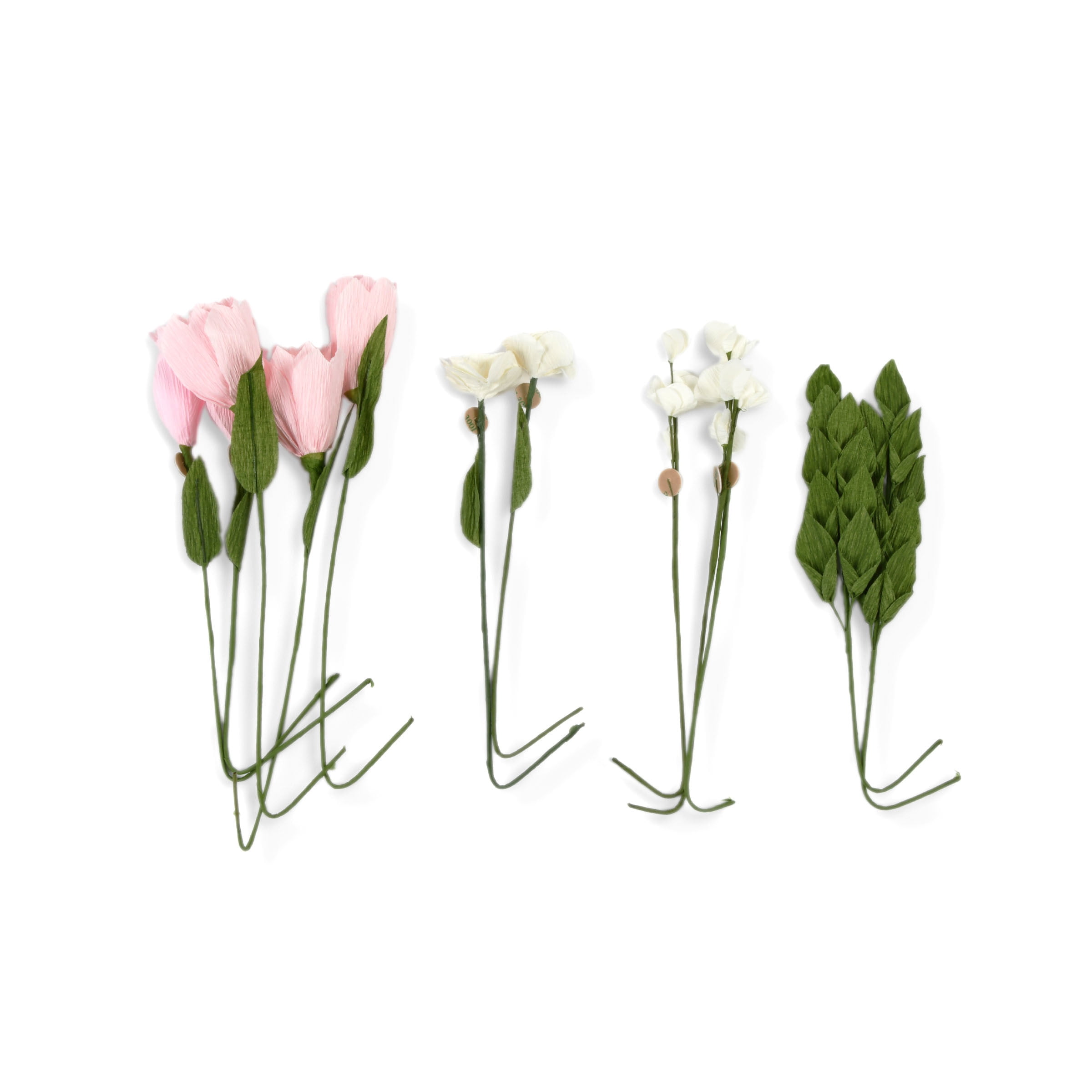 Blue Moon Studio 3D Wall Blooms Décor Peel and Stick Blush Crepe Paper Flowers (Set of 12), by Blue Moon Studio