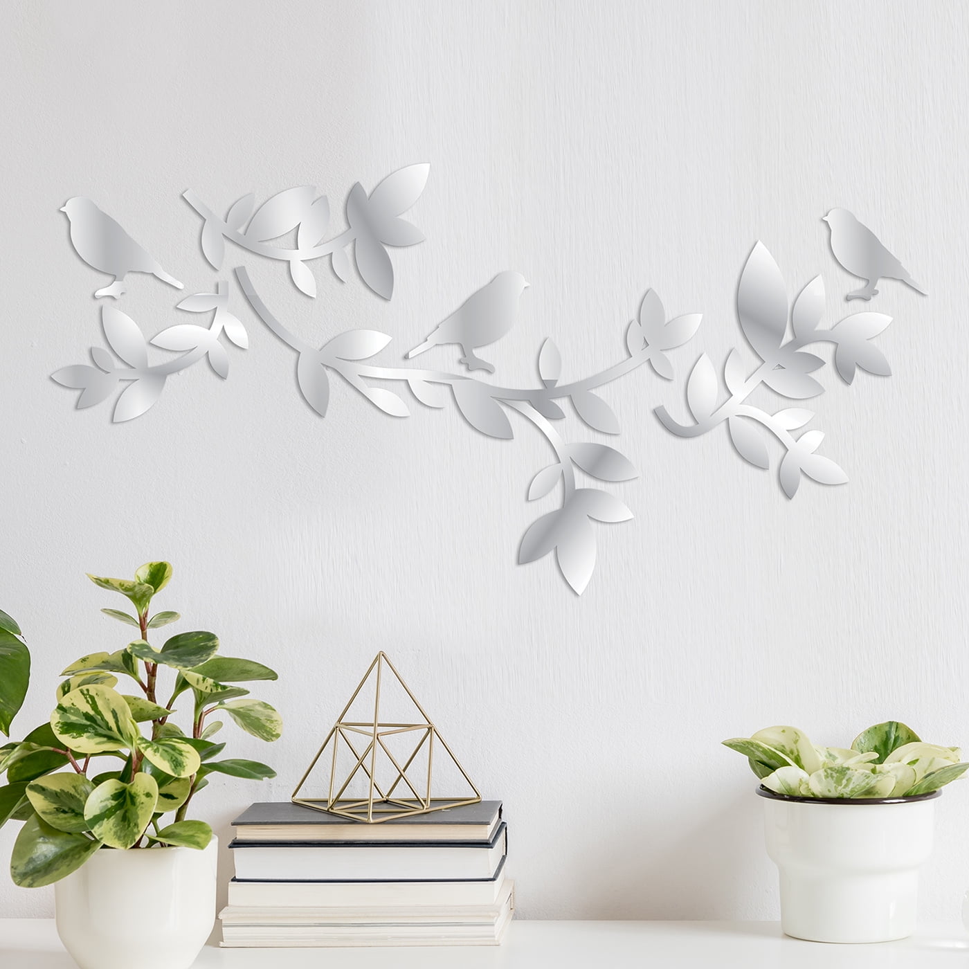 11 pcs Creative Flock Birds 3D Acrylic Mirror Stickers for Wall – Accent  Collection