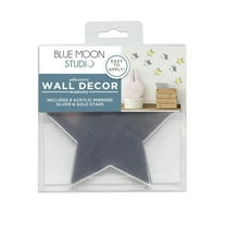 Blue Moon Studio Silver & Gold Star Mirror Wall Decals, Adult/Teen/Tween, 8 Pack