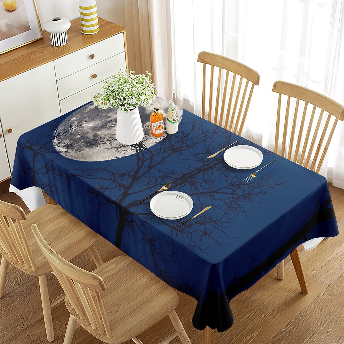 Blue Moon Tablecloth Dream Star ration Tea Table Dining Room Party ...