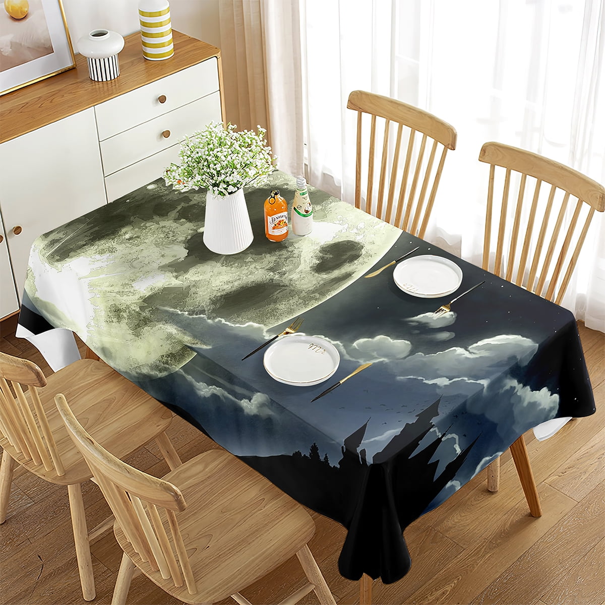 Blue Moon Tablecloth Dream Star ration Tea Table Dining Room Party
