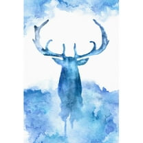 "Blue Moose" Painting Print on Wrapped Canvas