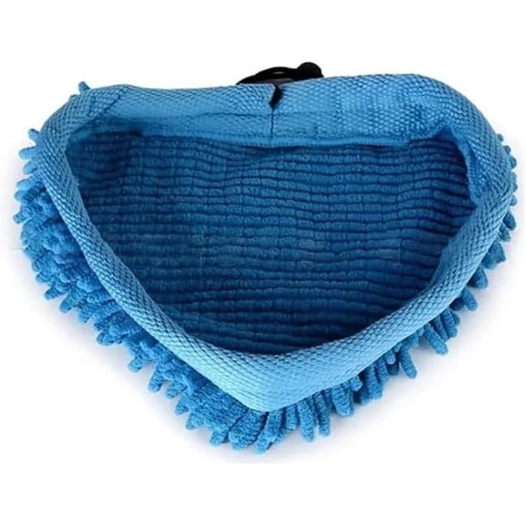 Blue Mop Replacement Pads Steam Mop Triangle Pads Blue Chenille Compatible for H2O X5 H20 Replacement Washable Cloth 3PCS