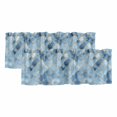 thumbnail image 1 of Blue Morocco Curtain Valances for Windows, Kitchen Valance Window Treatments Panel 2 Pack, Modern Abstract Art Contemporary Geometric Rod Pocket Short Curtains for Bathroom Bedroom 42 x 12 Inch, 1 of 8