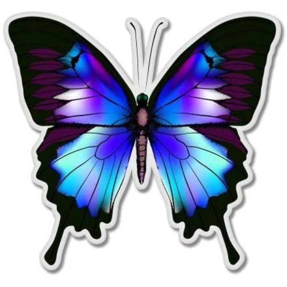 Blue Morpho Butterfly Vinyl Sticker - Car Window Bumper Laptop Bumper ...