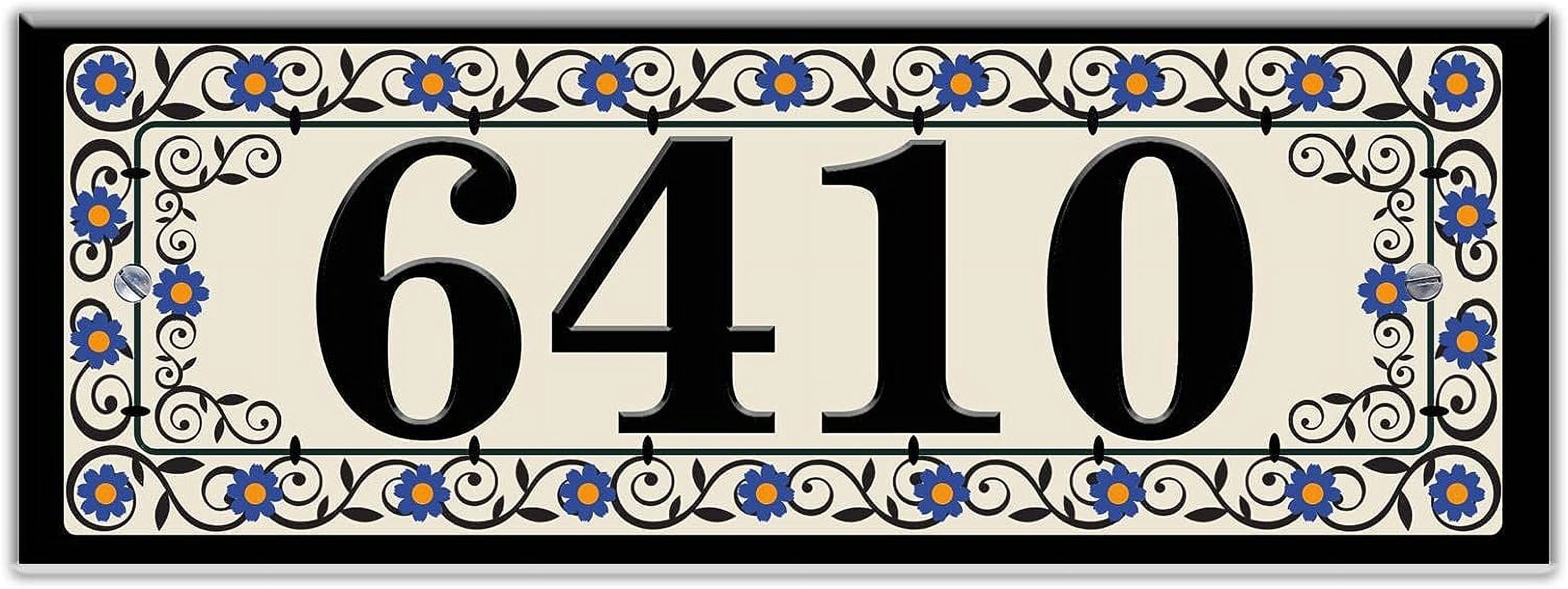Blue Mosaic Tiles House Address Ceramic Tile House Number Large Address
