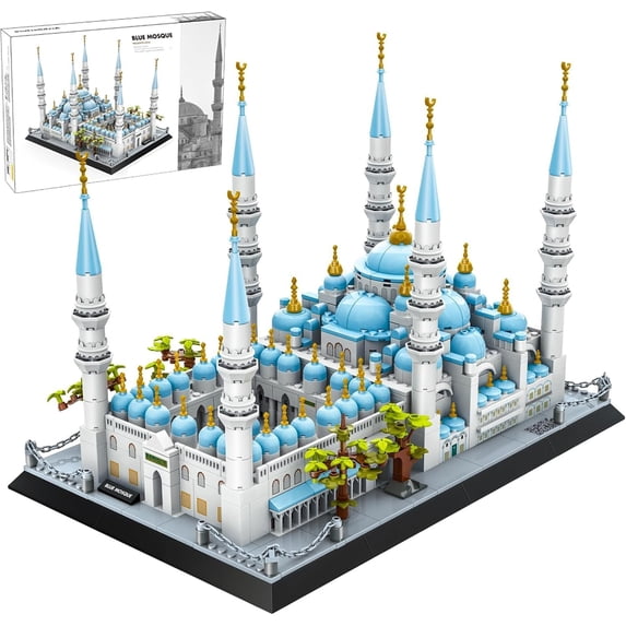Blue Mosque Building Block Set Istanbul Türkiye Sultan Ahmed Mosque Architecture Model Kit for Adults Educational Display Toy