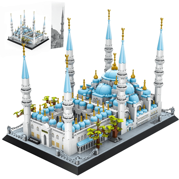 Blue Mosque Building Block Set Istanbul Trkiye Sultan Ahmed Mosque Architecture Model Kit for Adults and Teens Educational Display Toy
