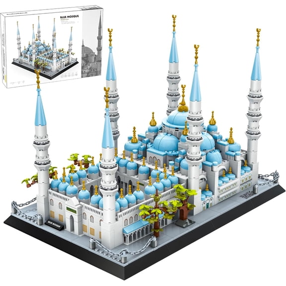 Blue Mosque Building Block Set Istanbul Trkiye Sultan Ahmed Mosque Architecture Model Kit for Adults and Teens Educational Display Toy
