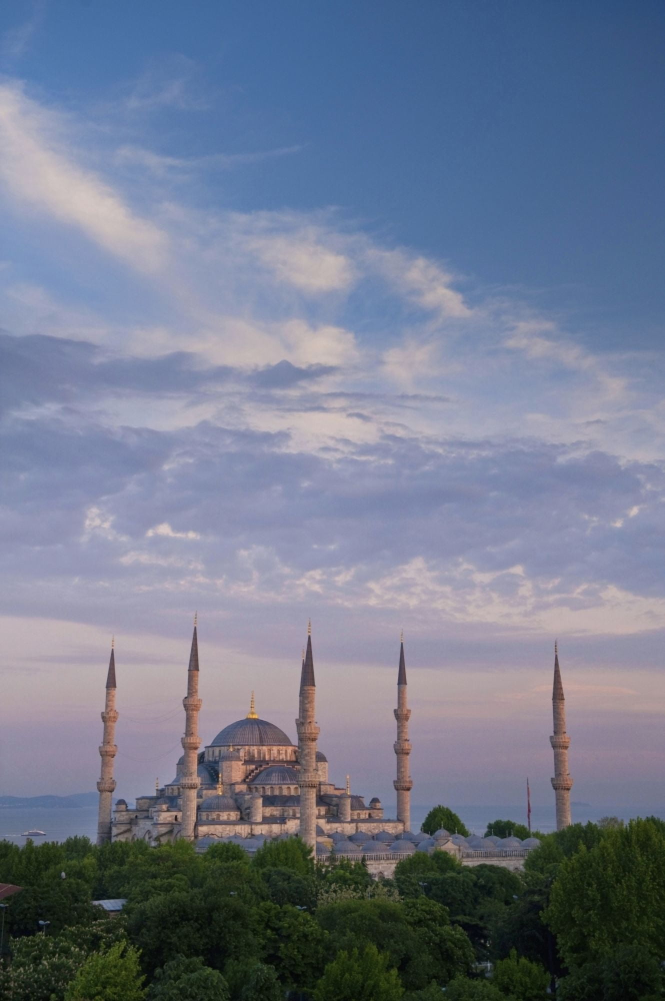 Blue Mosque Canvas Art - Ian Cumming Design Pics (24 x 38)