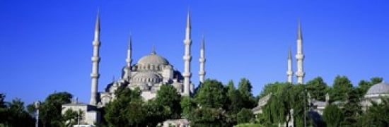 Blue Mosque Istanbul Turkey Canvas Art - Panoramic Images (36 x 12)