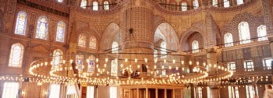 Blue Mosque Istanbul Turkey Canvas Art - Panoramic Images (36 x 13)