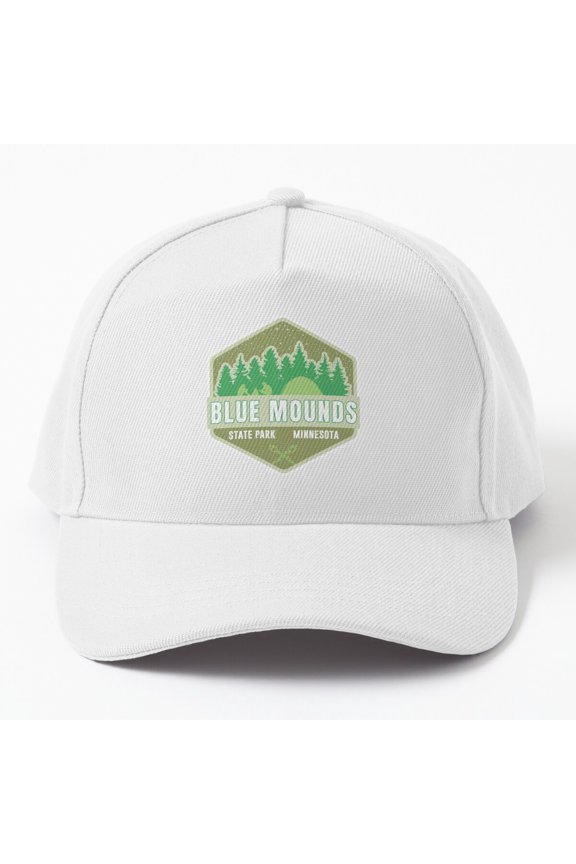 Blue Mounds State Park Baseball Hat, Hexagon Outdoor Travel Logo Design, Classic Cap