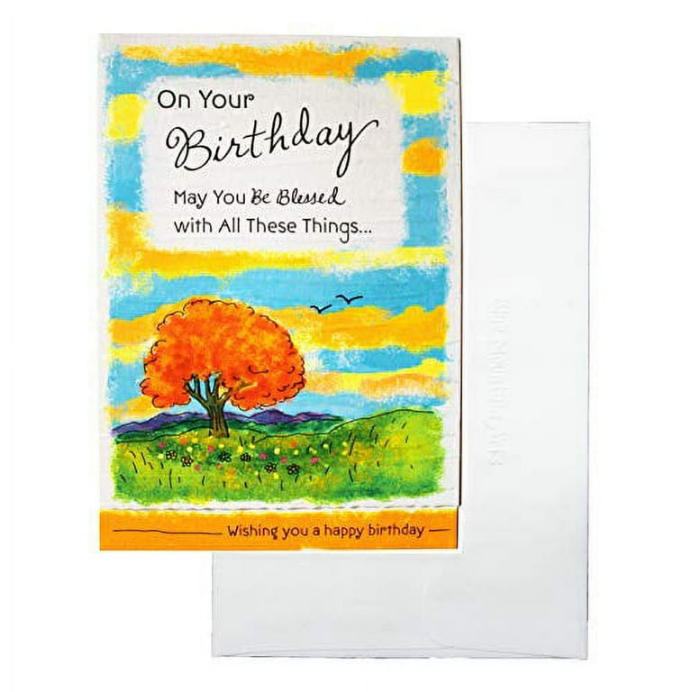 Blue Mountain Arts Greeting Card “On Your Birthday, May You Be Blessed with All These Things…” Is the Perfect Way to Share Warm Birthday Wishes with Someone Special to You (WCF585) - blue-mountain-arts-greeting-card-on-your-birthday-may-you-be-blessed-with-all-these-things-is-the-perfect-way-to-share-warm-birthday-wishes-with-someone-special-to-you-wcf585