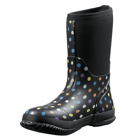Blue Mountain BM2303 Insulated Women's Rubber Boots Dot Neoprene, Size 8