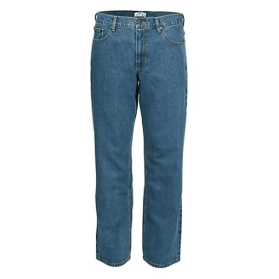 Blue Mountain FMB-1501 - Men's Relaxed Fit Mid-Rise Denim 5-Pocket Jeans, 44x32