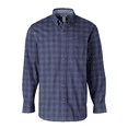 thumbnail image 1 of Blue Mountain FMW23-11031 Men's Long Sleeve Oxford Shirt/Blue Plaid/3XL, 1 of 5