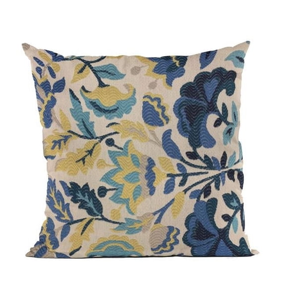 Blue Mountain Flower Floral Luxury Throw Pillow - 20 x 26 in. Standard Size