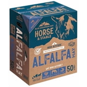 Blue Mountain Hay High-Altitude Alfalfa Hay Easy Flake Box 50 lb,Leafy Texture, High Protein Fiber & Minerals, Easy Storage Feed Solution for Homestead Use