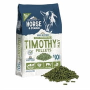 Blue Mountain Hay High Altitude Timothy Hay Pellets 40 lb, Ultra Premium Nutrient Dense Forage, Small Quick Soaking Low Dust Pellets, Easy to Measure, Automatic Feeder Friendly