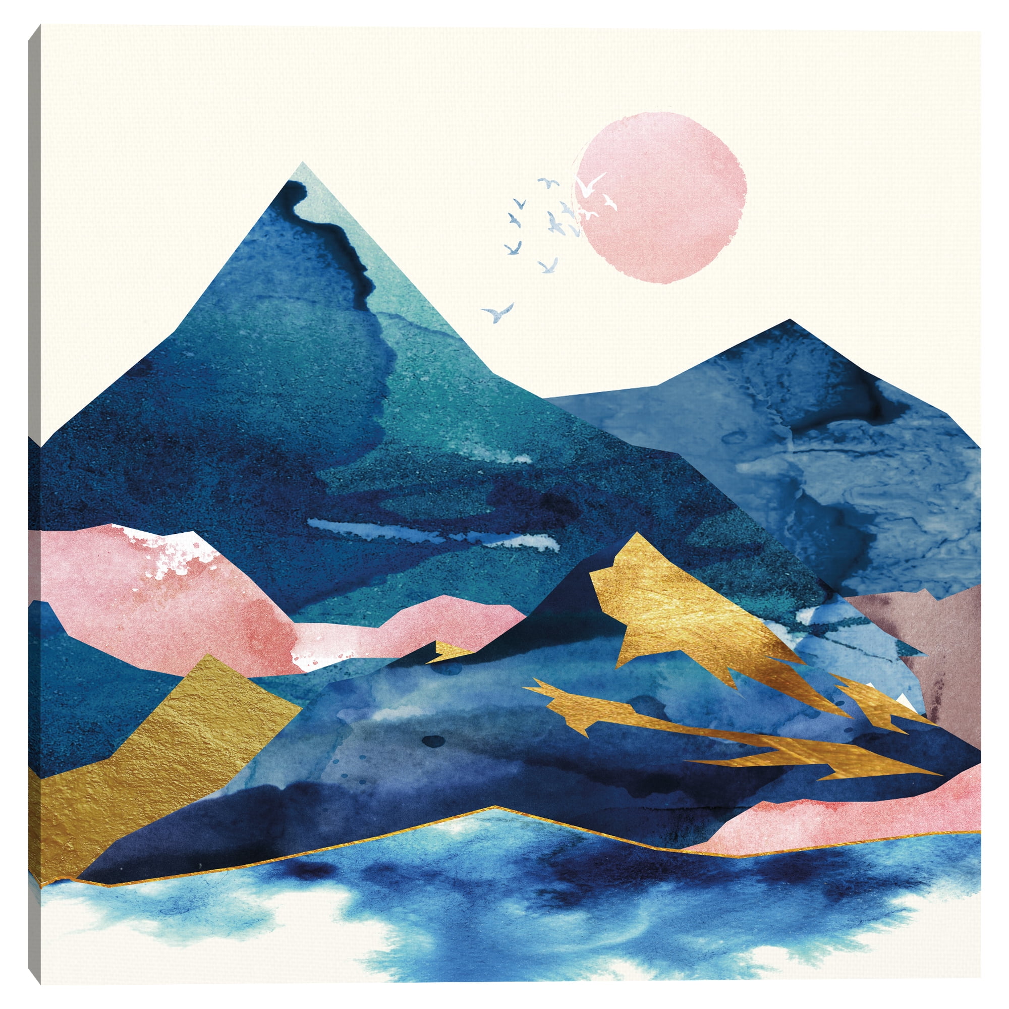 Blue Mountain I by Willow brook Fine Art Canvas Art Print, 1.5" x 35"