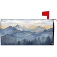 thumbnail image 1 of Blue Mountain Mailbox Covers Magnetic Standard Size 21 x 18 Inch, Decoration Welcome Post Box Cover Magnetic Mailbox Wraps for Outdoor Garden Yard, 1 of 6