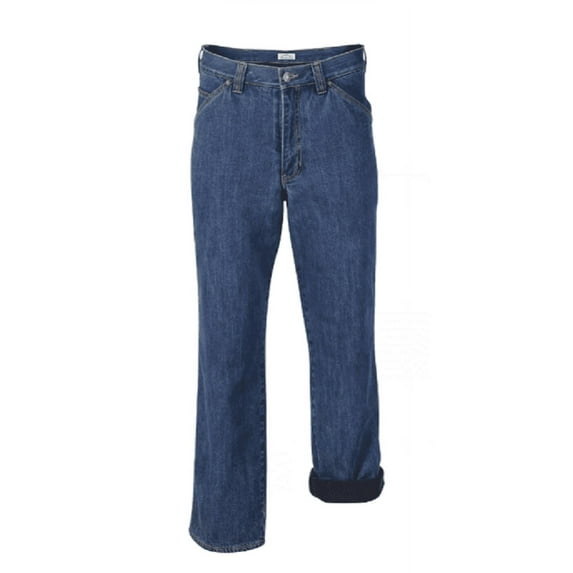 Blue Mountain Men's Jeans, Fleece Lined, Medium Wash/Rubber, Size 38x30