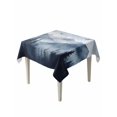 thumbnail image 1 of Blue Mountain Peak Suqare Tablecloth - 60 x 60 Inch, Forest Tree Bird Fog Landscape Waterproof & StainResistant Tablecloth, Washable Oil-proof Table Cover for Dining/Party/Wedding/Camping/Buffet, 1 of 9