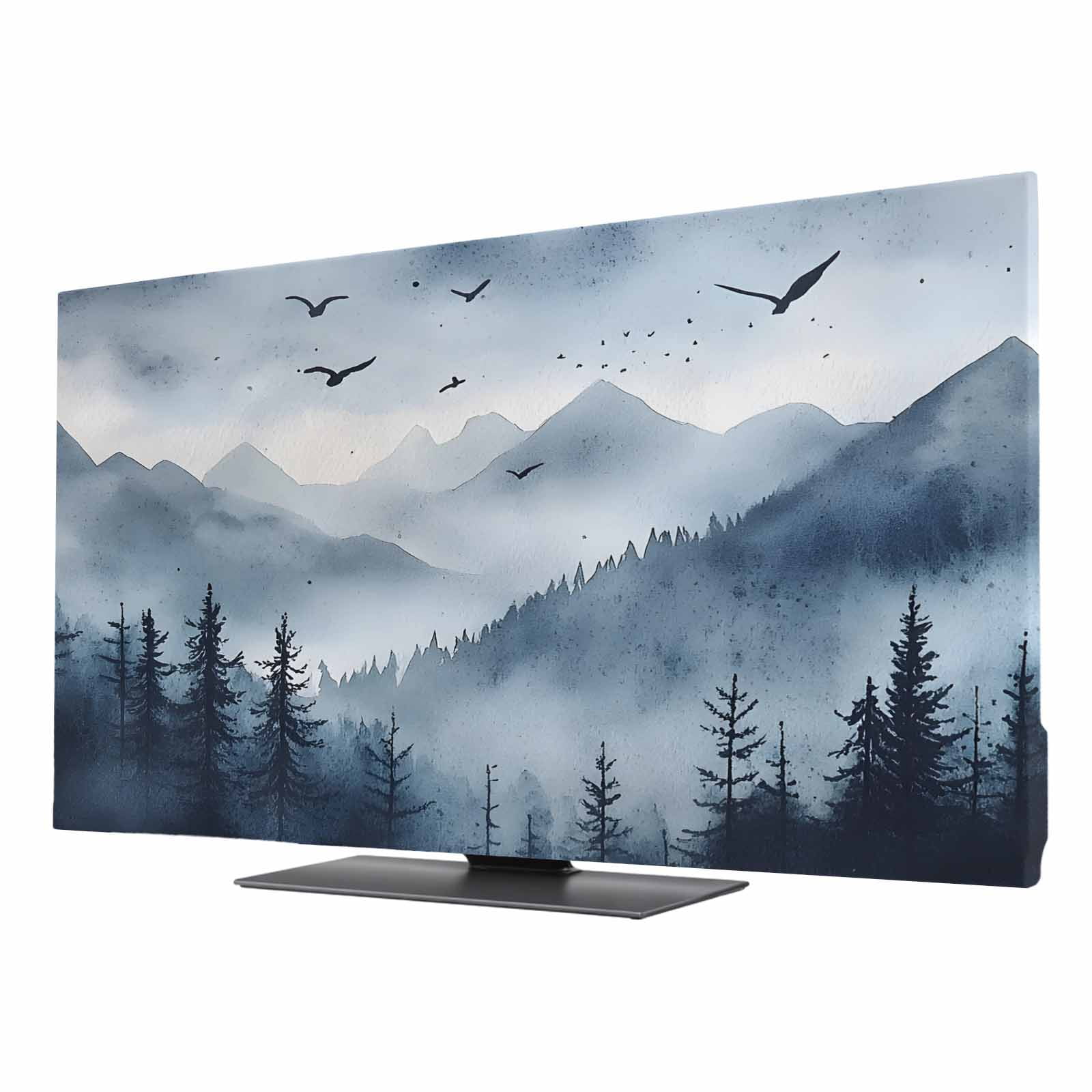 Blue Mountain Peak TV Cover for 75 Inch Screen, Stretch Fabric ...
