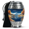 thumbnail image 1 of Blue Mountain & River Deer Large Memorial Urns For Human Ashes Adult Female & Male - Cremation Urn For Mother & Father Ashes - Funeral Adult Ashes - 10 Inch, 1 of 2