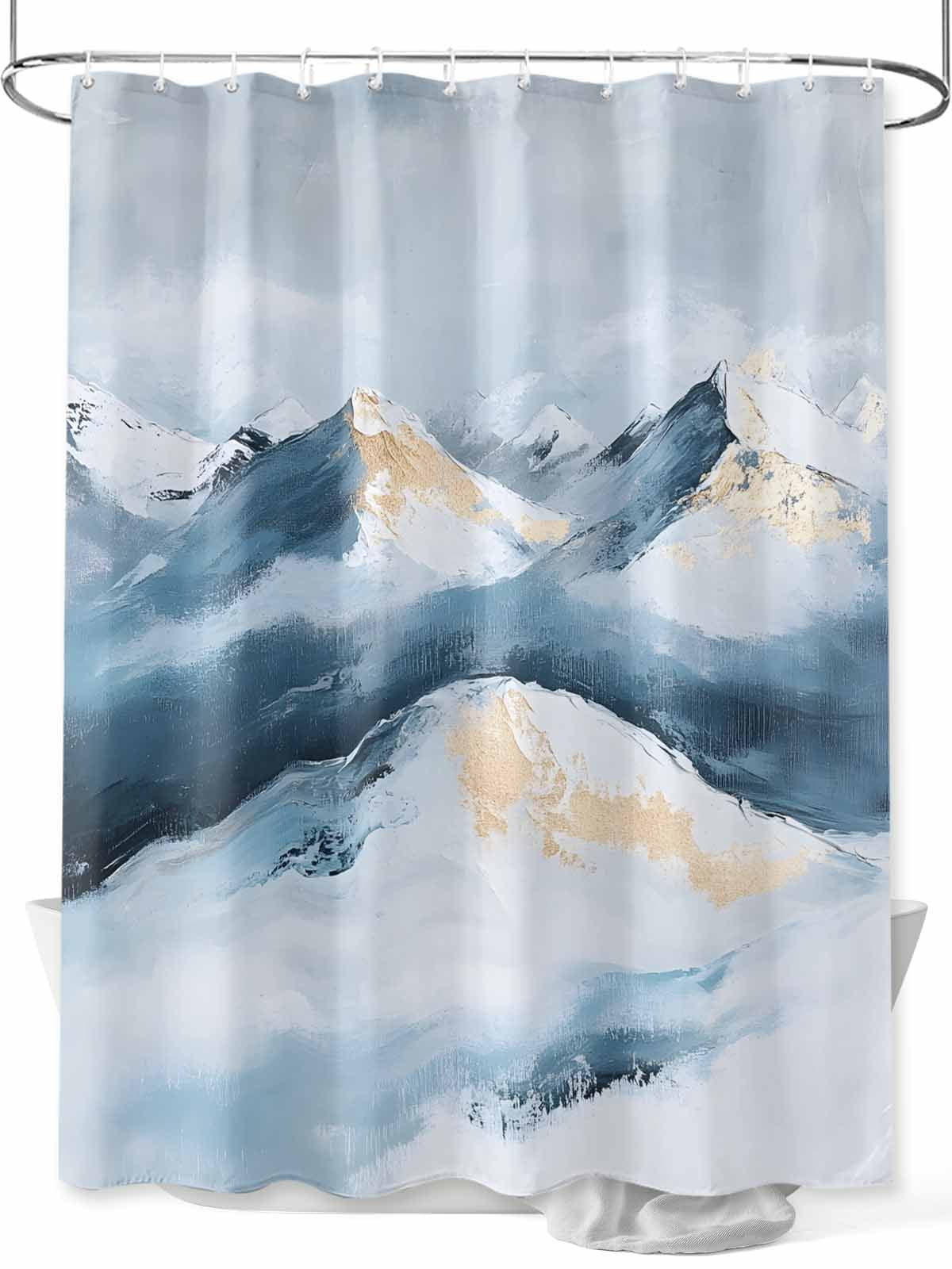 Tablerazzi Cute Schnauzer Dog Shower Curtain Set - Waterproof Fabric, 72x72 Inches, Includes 12 Hooks