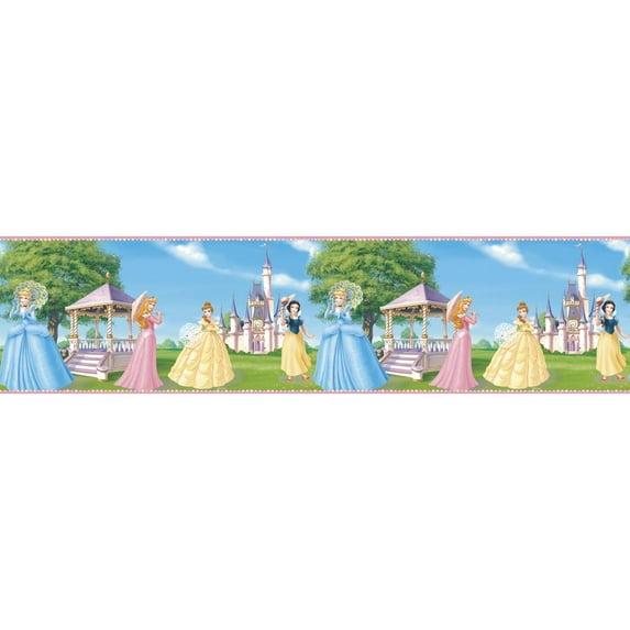 Blue Mountain Wallcoverings DS026241 Fantasy Princess Self-Stick Wall Border, 5-Inch by 15-Foot