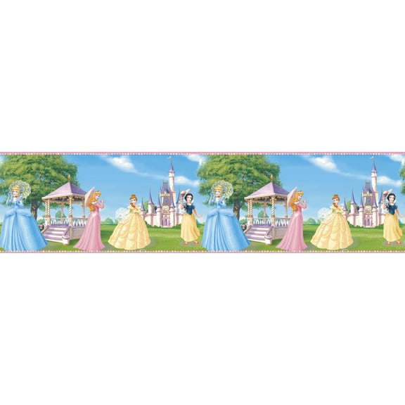 Blue Mountain Wallcoverings DS026241 Fantasy Princess Self-Stick Wall Border, 5-Inch by 15-Foot