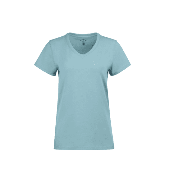Blue Mountain Women's Short Sleeve V Neck T Shirt