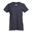 thumbnail image 1 of Blue Mountain YKL-9072 Women's Short Sleeve V-Neck T-Shirt Navy Heather Small, 1 of 2