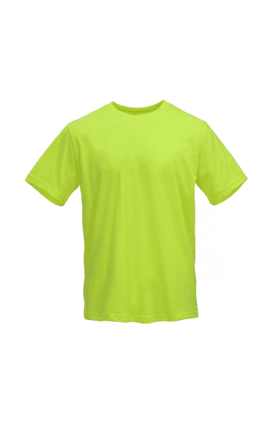 YMK-1041 Men's Short Sleeve Crew Neck T-Shirt, Safety Yellow, M
