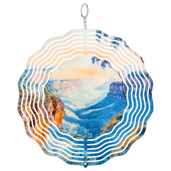 Blue Mountains New South Wales 3D Wind Spinner Stainless Steel Kinetic Yard Art Nature Garden Decor Australia Gift