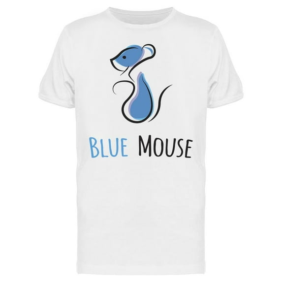 Blue Mouse Sketch T-Shirt Men -Image by Shutterstock, Male 3X-Large