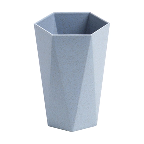 Blue Mouthwash Cup Household Brushing Mug With Non-Slip Handle, Rounded Edge And Compact Design For Bathroom, Travel, Couple Use 3.78X2.76X2.24In 0.055Lb