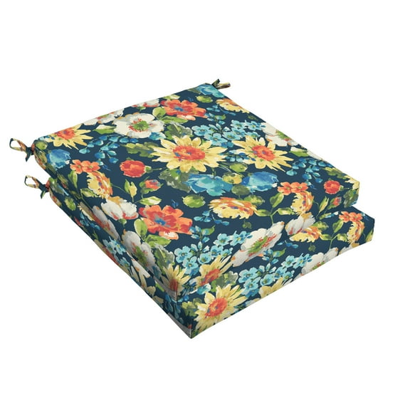 Blue Multi Floral Indoor/Outdoor Cushion Set, Bristol
