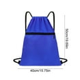 thumbnail image 1 of Blue Multi Functional Waterproof Drawstring Backpack Oxford Cloth Sports Gym Bag for Fitness Travel Storage, 1 of 7