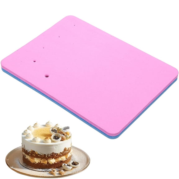 Blue Multi-Purpose Fondant Sponge Mat, Topboutique 1 Pcs Rectangular Silicone Foam Pad for Drying Gum Paste Flowers, Essential Cake Decorating Tool for Sugarcraft and Clay Modelling 5-Hole
