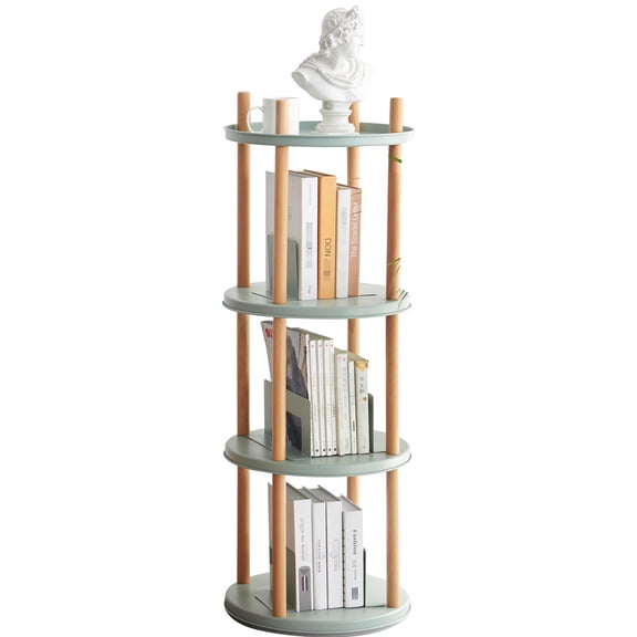 Blue 360° Rotating Storage Shelf - Compact Design for Various Rooms