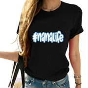 Blue Nana Life Women's Plus Size T Shirt Black 2X-Large