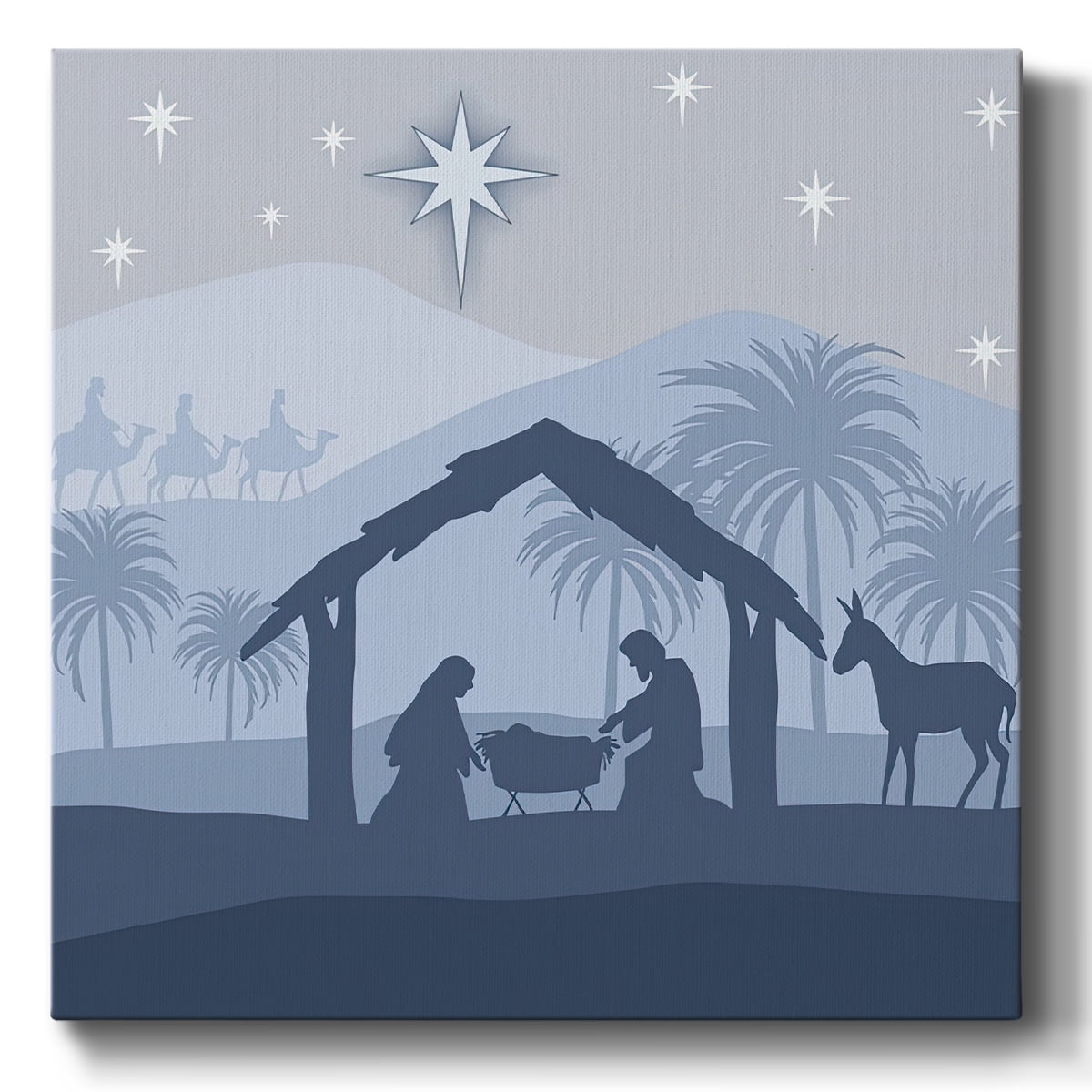 Blue Nativity II- Gallery Wrapped Canvas